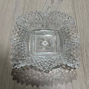 Indiana Glass Diamond Cut Square Bowl
